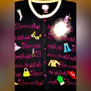 “BORN TO SHOP”… By Berek ., Classic Sweater